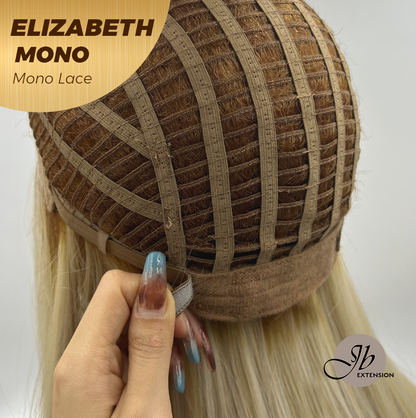 [FINAL SALE] JBEXTENSION ELIZABETH MONO Monofilament Handmade Wig 6X5 Full Monofilament Hand Tied Top Wig 20 Inches Sandy Blonde Mono Lace Wig With Anti-slip Silicone Strips Glueless Wig ELIZABETH MONO【BENDY EAR TABS】