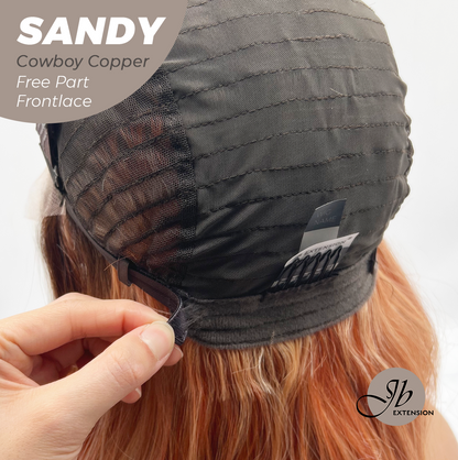 [FINAL SALE] JBEXTENSION 24 Inches Cowboy Copper Curly 13X6 Lace Free Part Frontlace Glueless Wig SANDY COWBOY COPPER