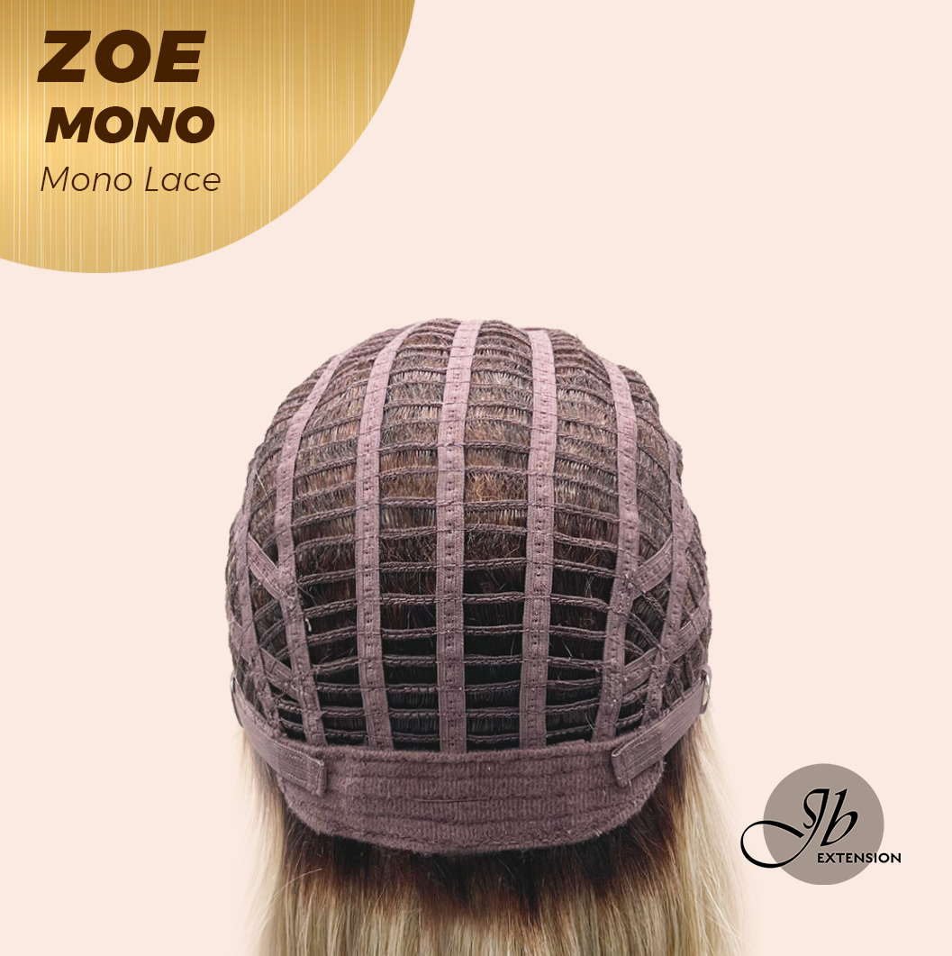 JBEXTENSION ZOE MONO Monofilament Handmade Wig 6X5 Full Monofilament Hand Tied Top Wig 11 Inches Mix Blonde Mono Lace Wig with Anti-slip Silicone Strips Glueless Wig ZOE MONO - MIX BLONDE【BENDY EAR TABS】