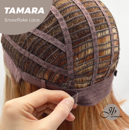 [FINAL SALE] JBEXTENSION 10 Inches Sunset Blush Pre-Cut Side Part Snowflake Lace Frontlace Glueless Wig TAMARA【BENDY EAR TABS】