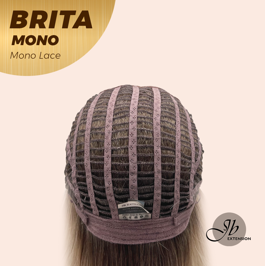 JBEXTENSION BRITA MONO Monofilament Handmade Wig 6X5 Full Monofilament Hand Tied Top Wig 22 Inches Light Blonde Mono Lace Wig Glueless Wig BRITA MONO - LIGHT BLONDE【BENDY EAR TABS】