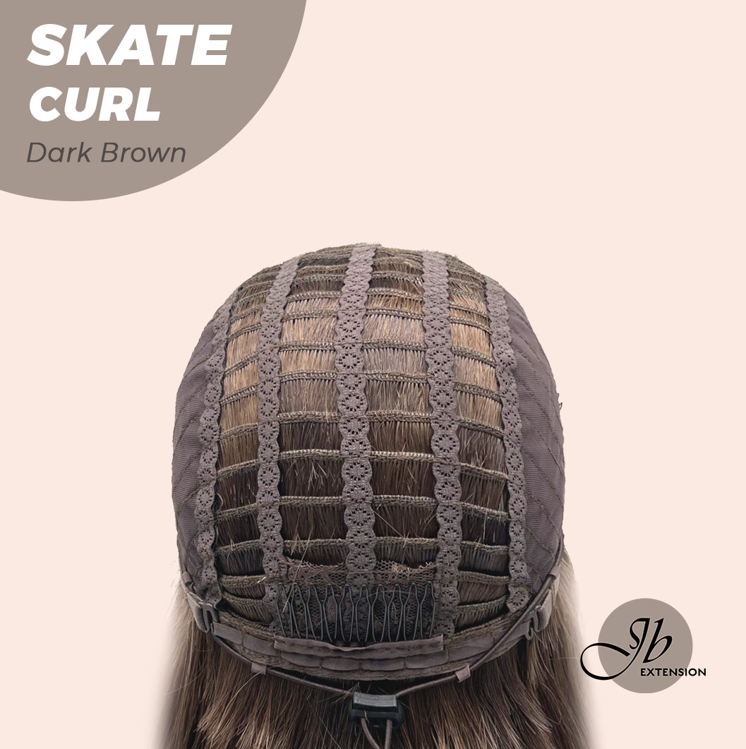 JBEXTENSION 20 Inches Curly Hair Dark Brown Headband Wig SKATE CURL
