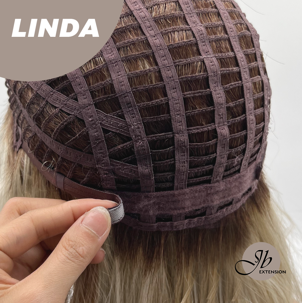 [FINAL SALE] JBEXTENSION 18 Inches Blonde Women Fashion Full Machine Wig LINDA【PLUS PERMATEASE】【BENDY EAR TABS】