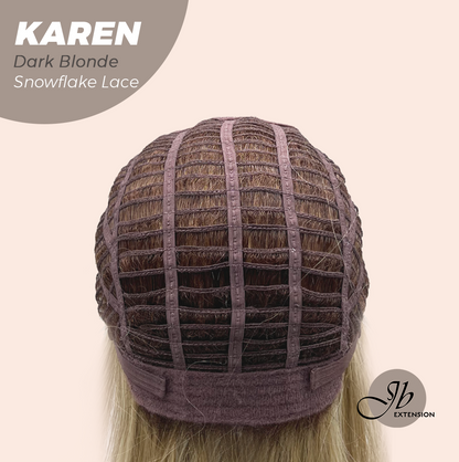 [PRE-ORDER] JBEXTENSION 18 Inches Dark Blonde Pre-Cut Arc Snowflake Lace Frontlace Glueless Wig KAREN DARK BLONDE【BENDY EAR TABS】