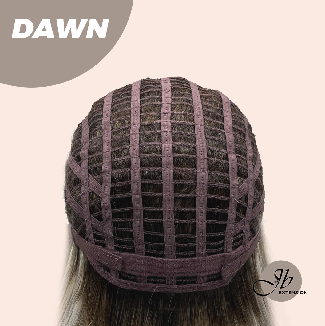 [FINAL SALE] JBEXTENSION 14 Inches Ash Grey Women Fashion Full Machine Wig DAWN【PLUS PERMATEASE】【BENDY EAR TABS】