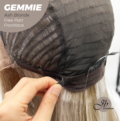 [FINAL SALE] JBEXTENSION 20 Inches Ash Blonde Pre-Cut Free Part Frontlace Glueless Wig GEMMIE ASH BLONDE