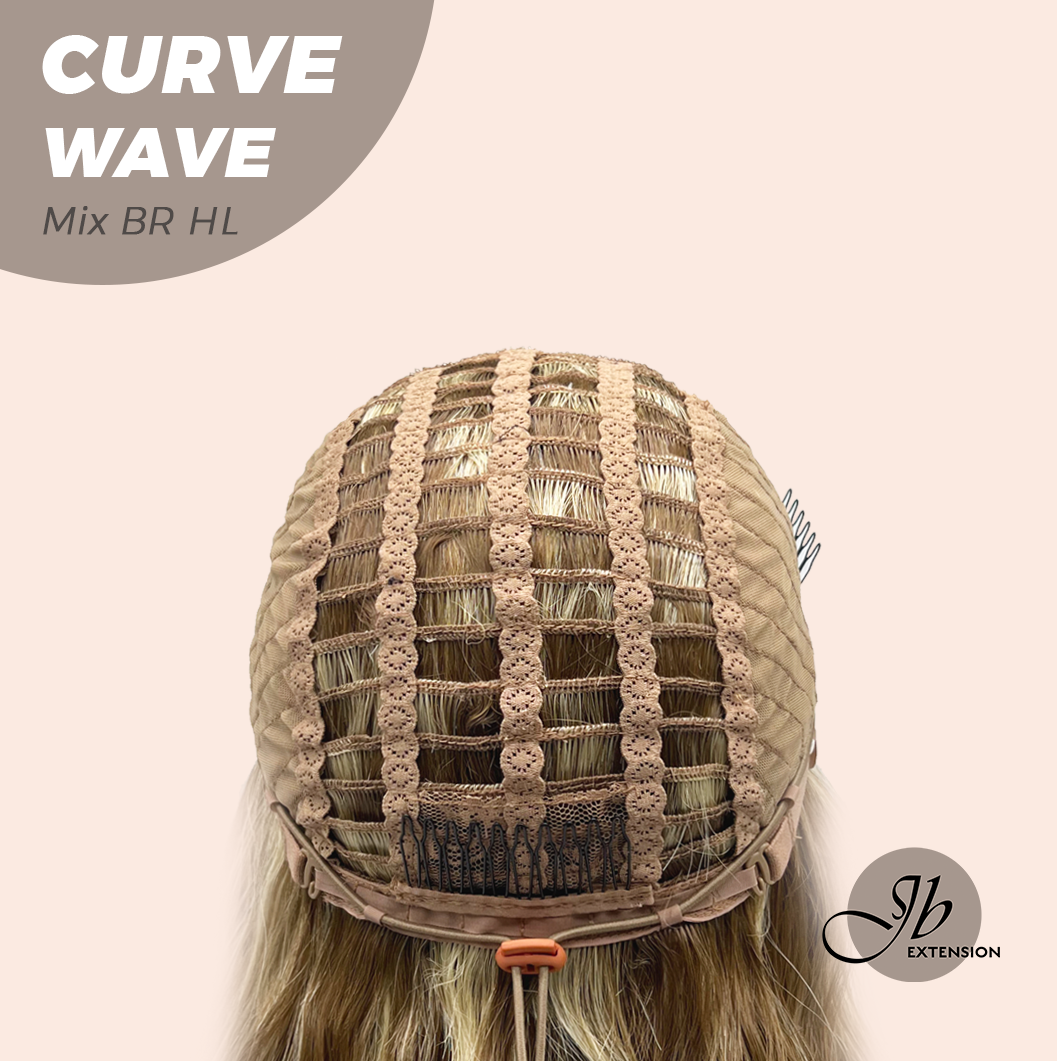 JBEXTENSION 26 Inches Long Wave Mix Brown Highlight Headband Wig CURVE WAVE - MIX BROWN HIGHLIGHT