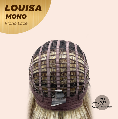 JBEXTENSION LOUISA MONO Monofilament Handmade Wig 6X5 Full Monofilament Hand Tied Top Wig 26 Inches Sun Kiss Blonde Mono Lace Wig with Anti-slip Silicone Strips Glueless Wig LOUISA MONO【BENDY EAR TABS】