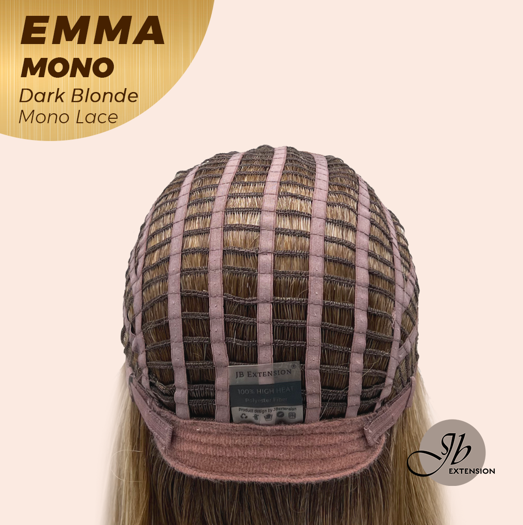 [FINAL SALE] JBEXTENSION EMMA MONO Monofilament Handmade Wig 6X5 Full Monofilament Hand Tied Top Wig 14 Inche Dark Blonde Mono Lace Wig With Anti-slip Silicone Strips Glueless Wig EMMA MONO DARK BLONDE【BENDY EAR TABS】