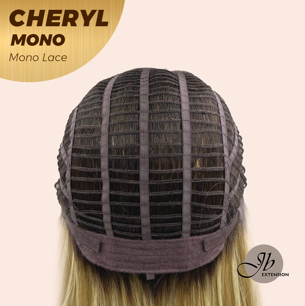 [FINAL SALE] JBEXTENSION CHERYL MONO Monofilament Handmade Wig 6X5 Full Monofilament Hand Tied Top Wig 22 Inches Blonde Mono Lace Wig With Anti-slip Silicone Strips Glueless Wig CHERYL MONO【BENDY EAR TABS】