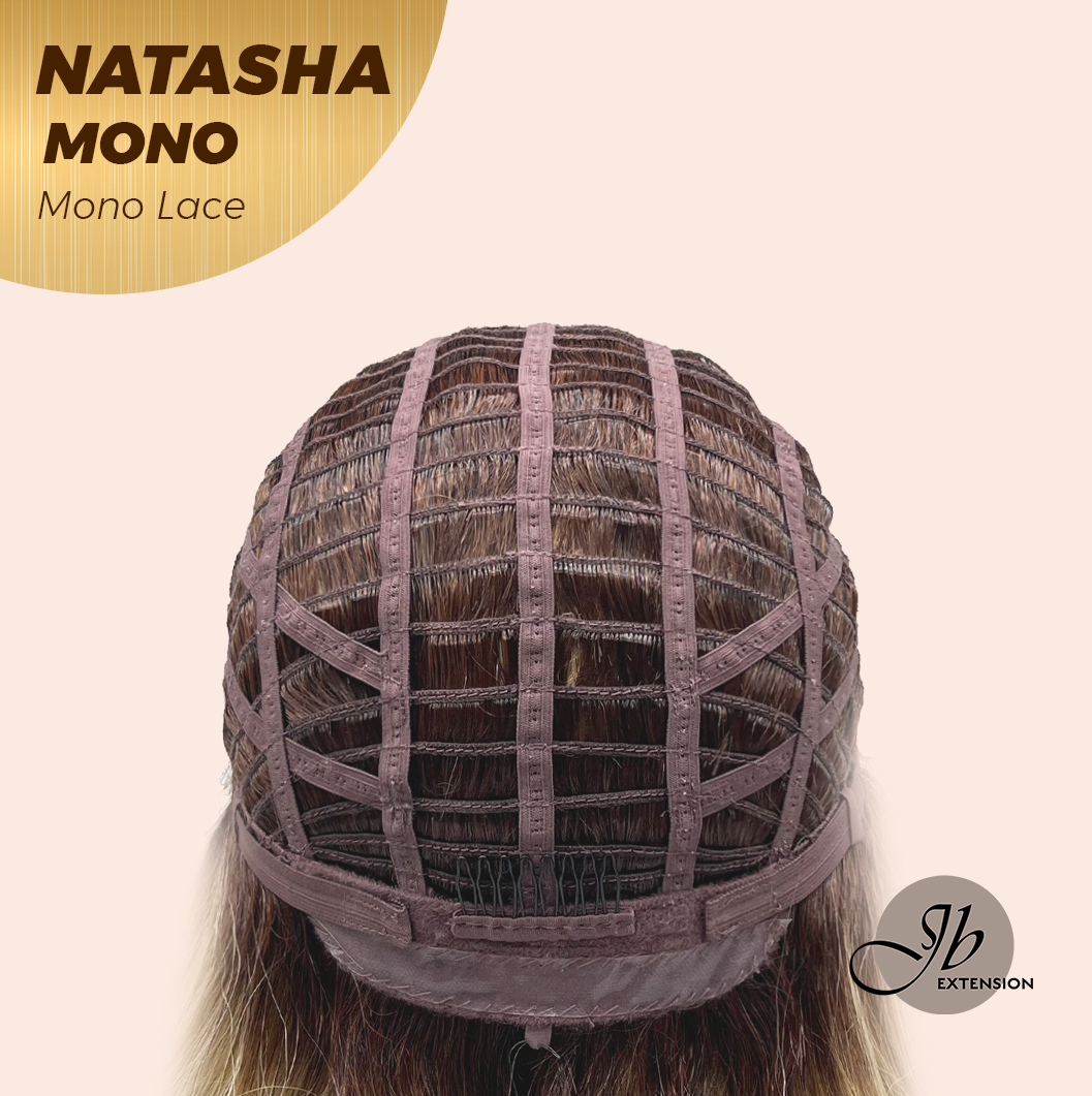 [FINAL SALE] JBEXTENSION NATASHA MONO Monofilament Handmade Wig 6X5 Full Monofilament Hand Tied Top Wig 12 Inches Honey Blonde Mono Lace Wig Glueless Wig NATASHA MONO【BENDY EAR TABS】