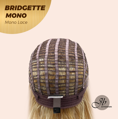 JBEXTENSION BRIDGETTE MONO Monofilament Handmade Wig 6X5 Full Monofilament Hand Tied Top Wig 16 Inches Curly Honey Blonde Mono Lace Wig with Anti-slip Silicone Strips Glueless Wig BRIDGETTE MONO【BENDY EAR TABS】
