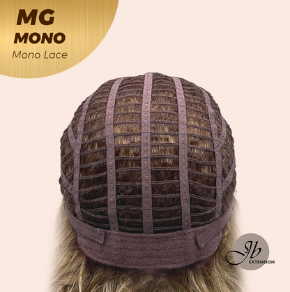 [FINAL SALE] JBEXTENSION MG MONO Monofilament Handmade Wig 6X5 Full Monofilament Hand Tied Top Wig 12 Inches Dark Blonde Mono Lace Wig With Anti-slip Silicone Strips Glueless Wig MG MONO【BENDY EAR TABS】