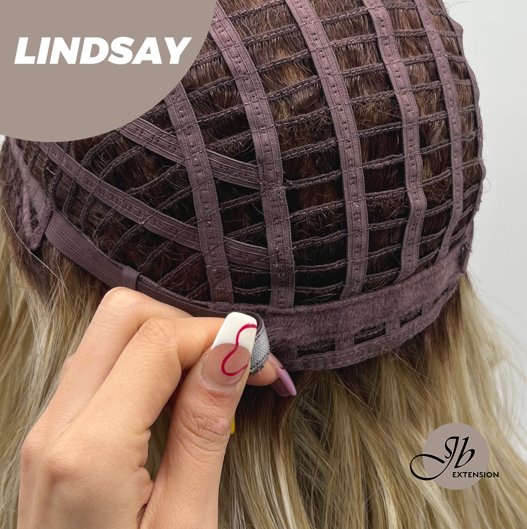 [FINAL SALE] JBEXTENSION 18 Inches Curly Blonde Women Fashion Full Machine Wig LINDSAY【PLUS PERMATEASE】【BENDY EAR TABS】