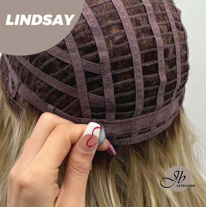 [FINAL SALE] JBEXTENSION 18 Inches Curly Blonde Women Fashion Full Machine Wig LINDSAY【PLUS PERMATEASE】【BENDY EAR TABS】
