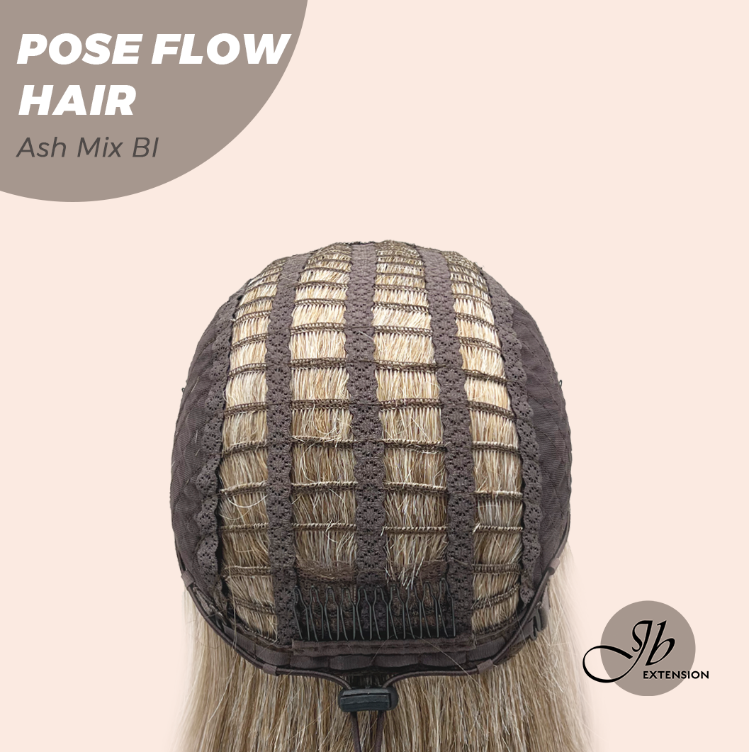 JBEXTENSION 18 Inches Ash Mix Blonde Headband Wig POSE FLOW HAIR - ASH MIX BLONDE