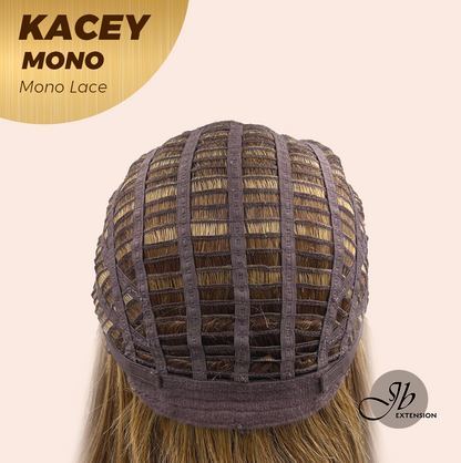 HOT OF SEASON - KACEY MONO Monofilament Handmade Wig 6X5 Full Monofilament Hand Tied Top Wig 27 Inches Copper Mono Lace Wig With Anti-slip Silicone Strips Glueless Wig KACEY MONO【BENDY EAR TABS】