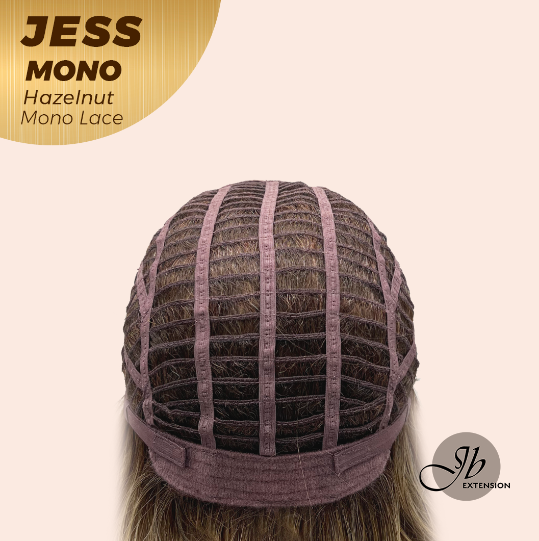 [PRE-ORDER] JBEXTENSION JESS MONO Monofilament Handmade Wig 6X5 Full Monofilament Hand Tied Top Wig 10 Inches Hazelnut Mono Lace Wig With Anti-slip Silicone Strips Glueless Wig JESS MONO HAZELNUT【BENDY EAR TABS】