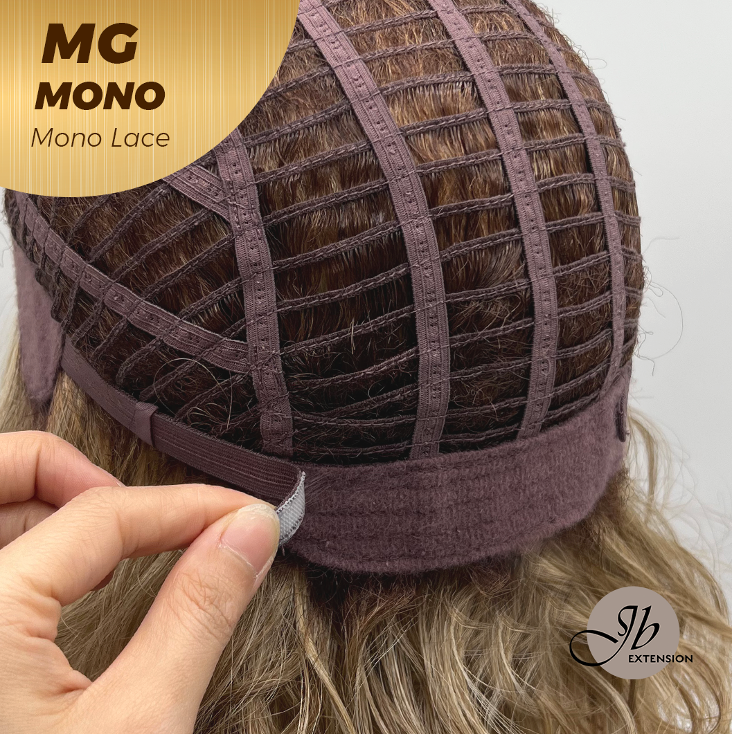 [FINAL SALE] JBEXTENSION MG MONO Monofilament Handmade Wig 6X5 Full Monofilament Hand Tied Top Wig 12 Inches Dark Blonde Mono Lace Wig With Anti-slip Silicone Strips Glueless Wig MG MONO【BENDY EAR TABS】