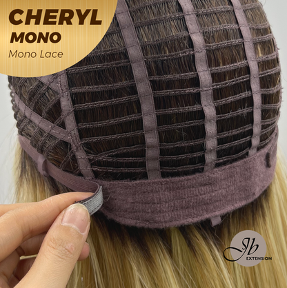 [FINAL SALE] JBEXTENSION CHERYL MONO Monofilament Handmade Wig 6X5 Full Monofilament Hand Tied Top Wig 22 Inches Blonde Mono Lace Wig With Anti-slip Silicone Strips Glueless Wig CHERYL MONO【BENDY EAR TABS】