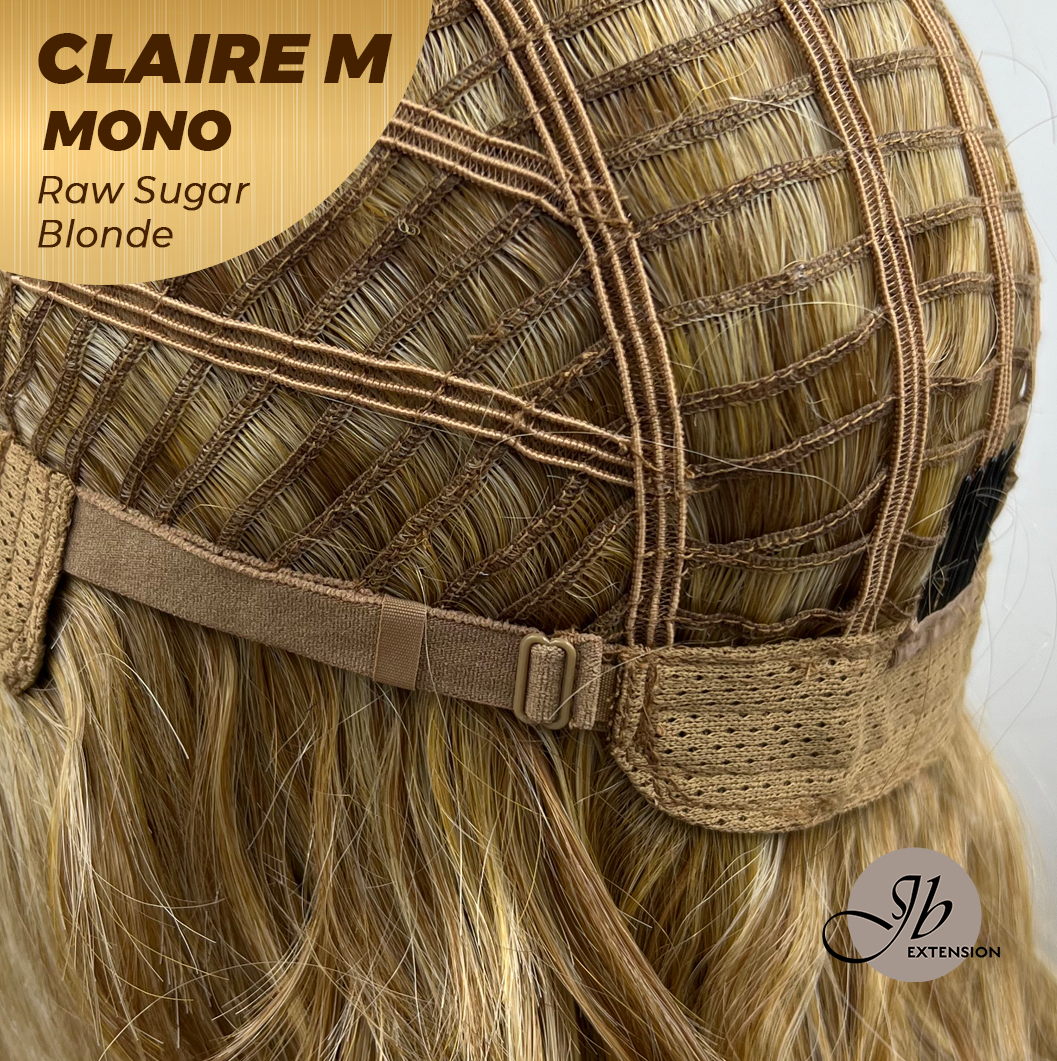 HOT OF SEASON - CLAIRE MONO Partial Monofilament Wig 22 Inches Raw Sugar Blonde Partial Mono Lace Glueless Wig CLAIRE MONO RAW SUGAR BLONDE【BENDY EAR TABS】