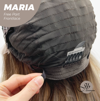 JBEXTENSION 20 Inches Silver Sand Blonde Curly 13X6 Lace Free Part Frontlace Glueless Wig MARIA