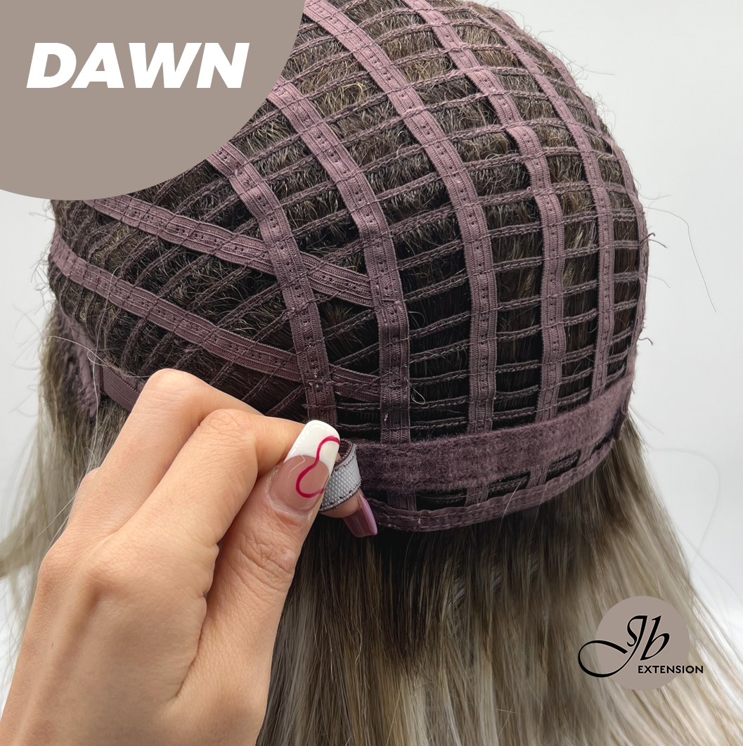 [FINAL SALE] JBEXTENSION 14 Inches Ash Grey Women Fashion Full Machine Wig DAWN【PLUS PERMATEASE】【BENDY EAR TABS】