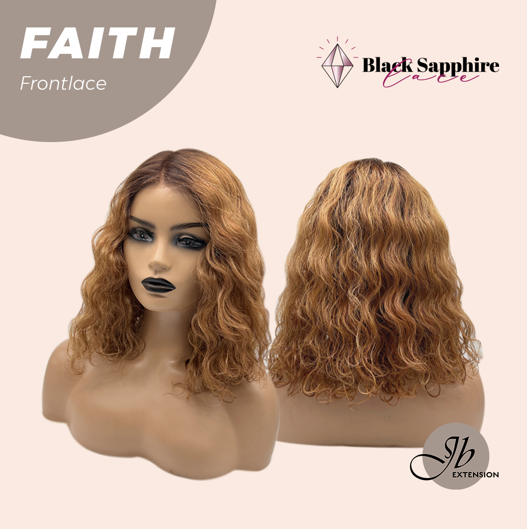 [FINAL SALE] JBEXTENSION 14 Inches Wave Copper Pre-Cut Side Part Frontlace Glueless Black Sapphire Wig FAITH【BENDY EAR TABS】