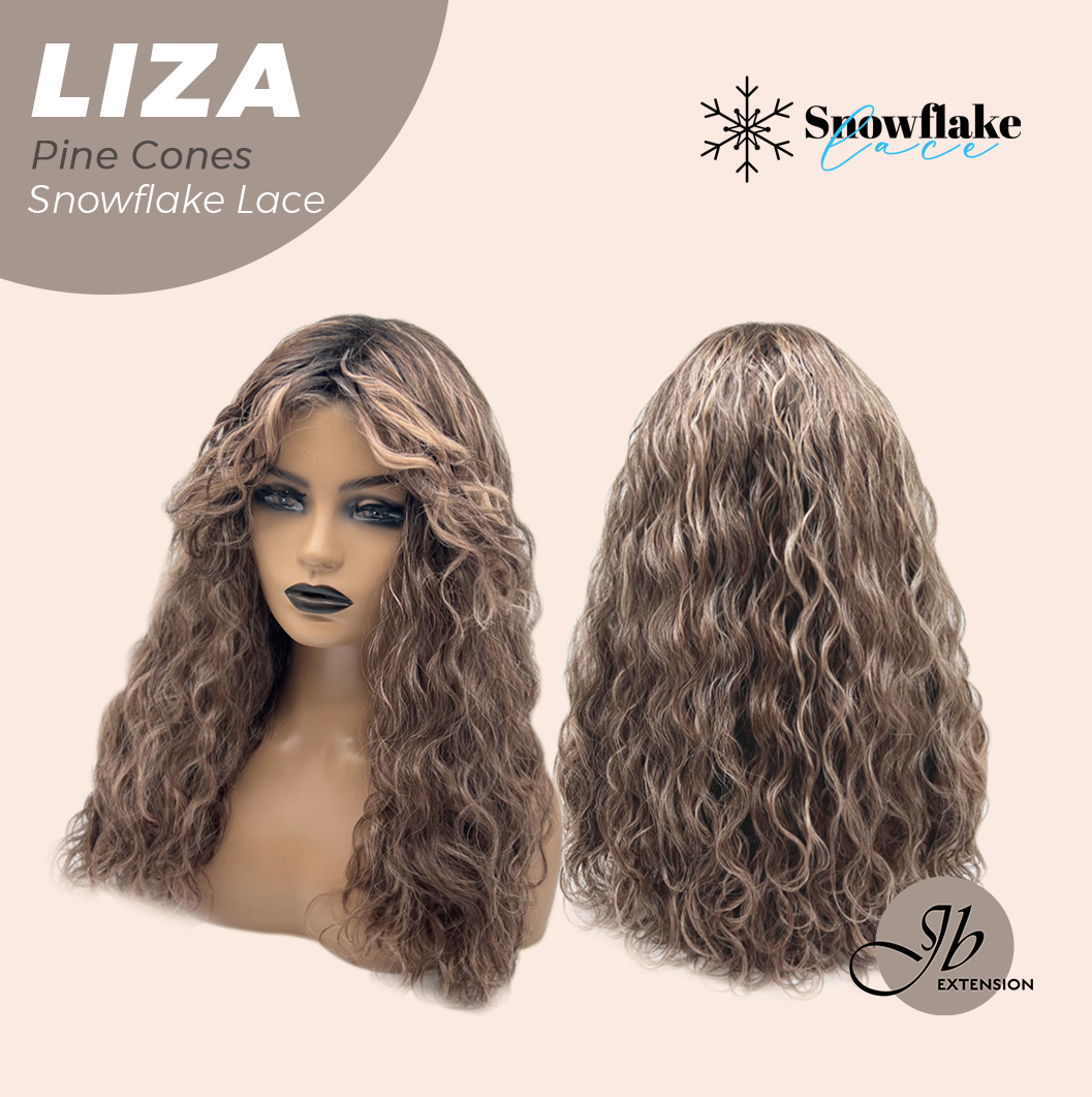 [PRE-ORDER] JBEXTENSION 19 Inches Deep Curly Pine Cones Pre-Cut Snowflake Lace Frontlace Glueless Wig LIZA SNOWFLAKE PINE CONES【PERMATEASE】【BENDY EAR TABS】