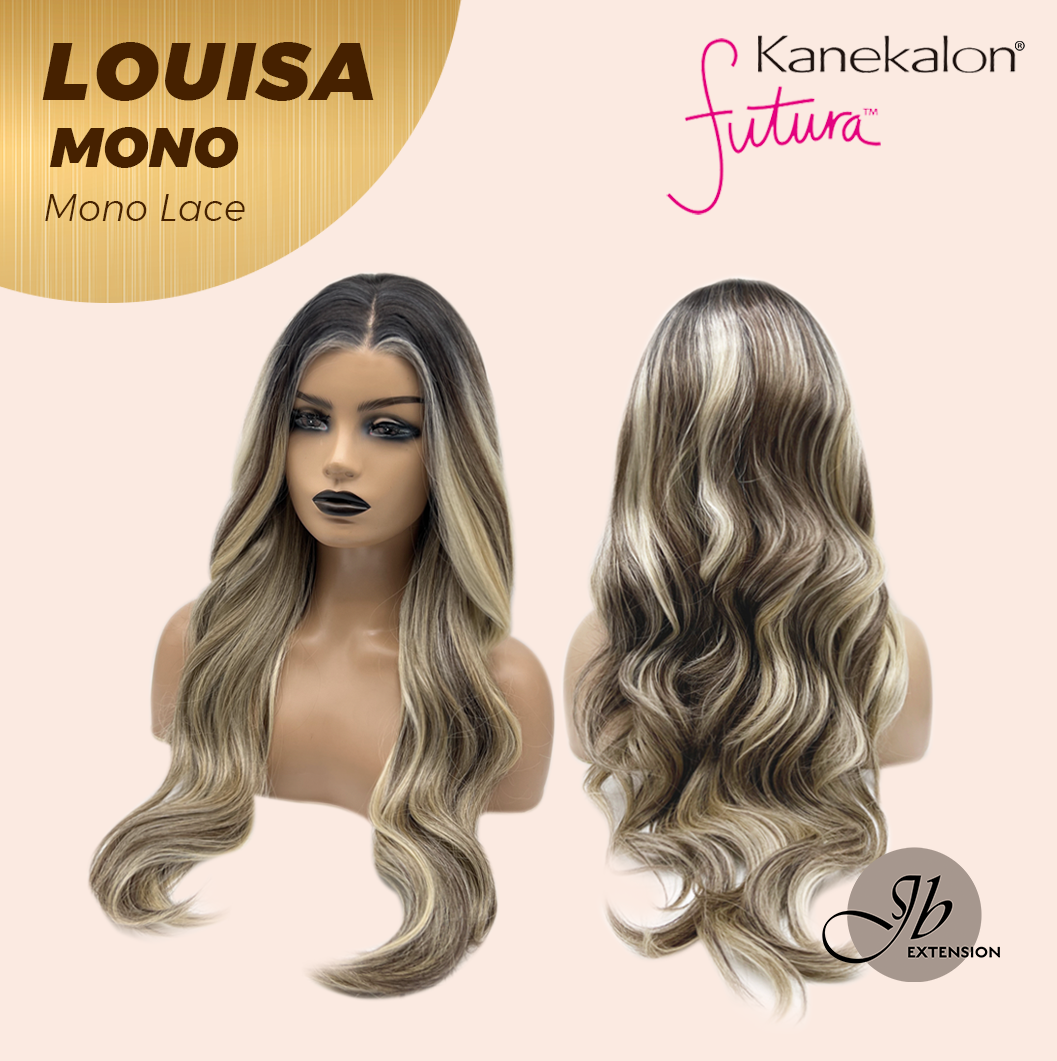 JBEXTENSION LOUISA MONO Monofilament Handmade Wig 6X5 Full Monofilament Hand Tied Top Wig 26 Inches Sun Kiss Blonde Mono Lace Wig with Anti-slip Silicone Strips Glueless Wig LOUISA MONO【BENDY EAR TABS】