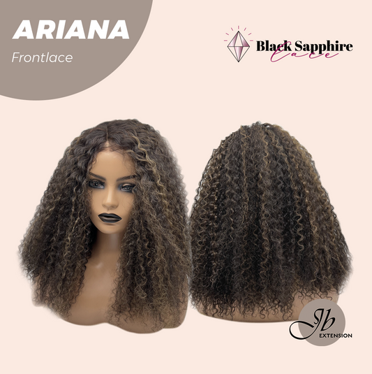 [FINAL SALE] JBEXTENSION 16 Inches Deep Curly Dark Brown Pre-Cut Side Part Frontlace Glueless Black Sapphire Wig ARIANA【BENDY EAR TABS】