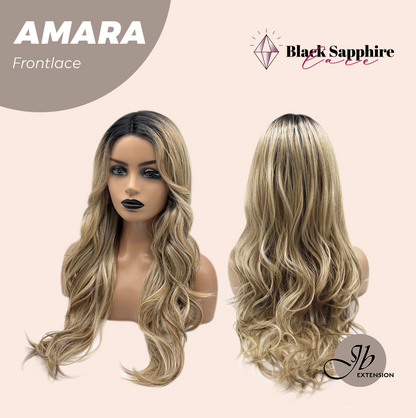 [FINAL SALE] JBEXTENSION 22 Inches Mix Blonde Pre-Cut Side Part Frontlace Glueless Black Sapphire Wig AMARA【BENDY EAR TABS】