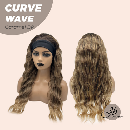 JBEXTENSION 26 Inches Long Wave Caramel Brown Headband Wig CURVE WAVE - CARAMEL BROWN
