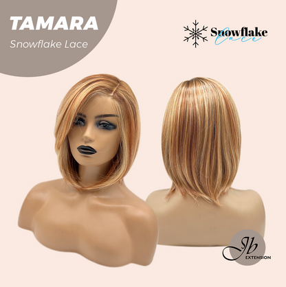 [FINAL SALE] JBEXTENSION 10 Inches Sunset Blush Pre-Cut Side Part Snowflake Lace Frontlace Glueless Wig TAMARA【BENDY EAR TABS】