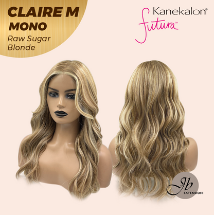 JBEXTENSION CLAIRE MONO Partial Monofilament Wig 22 Inches Raw Sugar Blonde Partial Mono Lace Glueless Wig CLAIRE MONO RAW SUGAR BLONDE【BENDY EAR TABS】