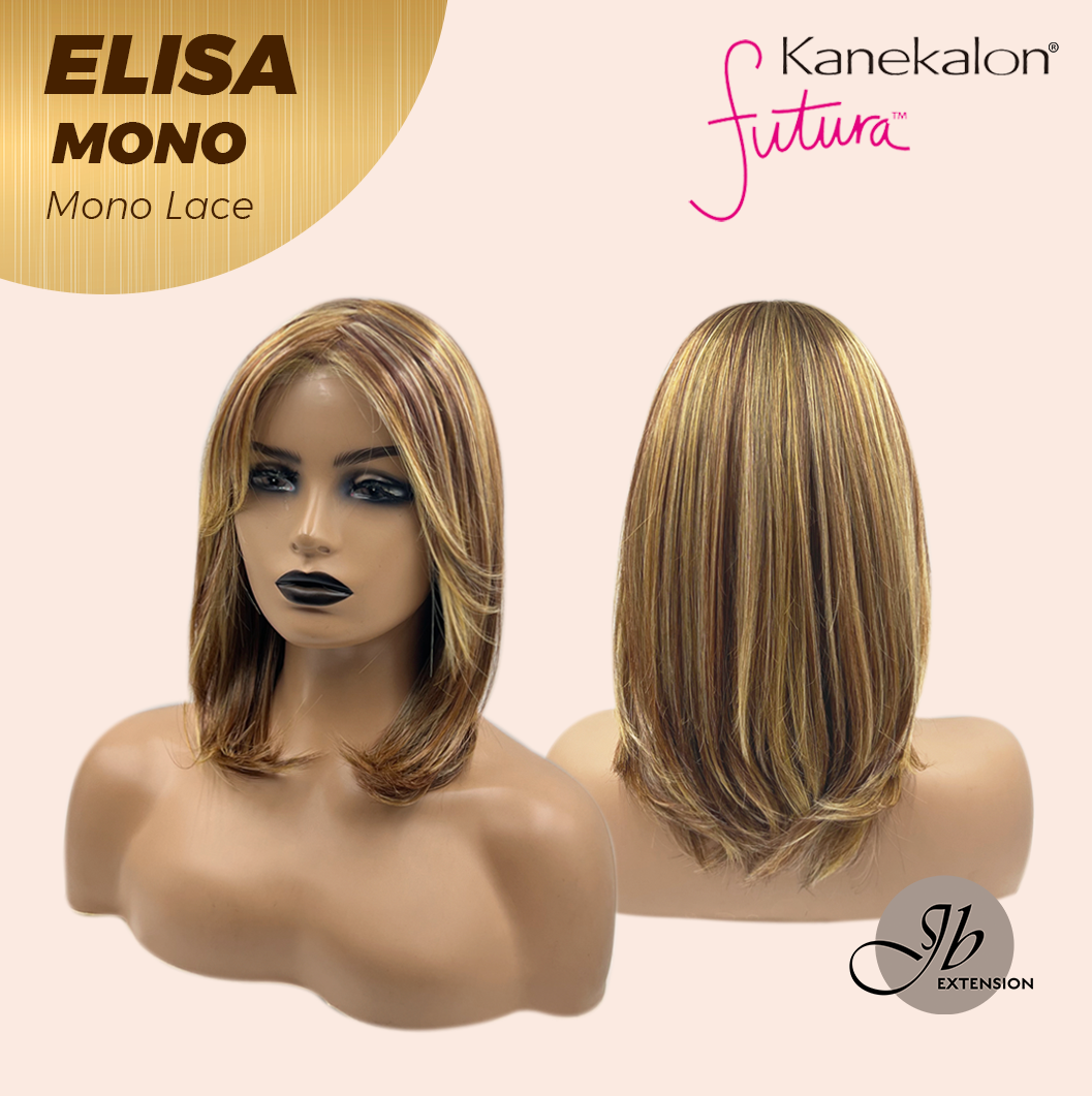 [FINAL SALE] HOT OF SEASON - JBEXTENSION ELISA MONO Monofilament Handmade Wig 6X5 Full Monofilament Hand Tied Top Wig 16 Inches Crème Caramel Mono Lace Wig With Anti-slip Silicone Strips Glueless Wig ELISA MONO【BENDY EAR TABS】