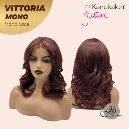 [FINAL SALE] JBEXTENSION VITTORIA MONO Monofilament Handmade Wig 6X5 Full Monofilament Hand Tied Top Wig 16 Inches Dark Red Curly Mono Lace Wig With Anti-slip Silicone Strips Glueless Wig VITTORIA MONO【BENDY EAR TABS】