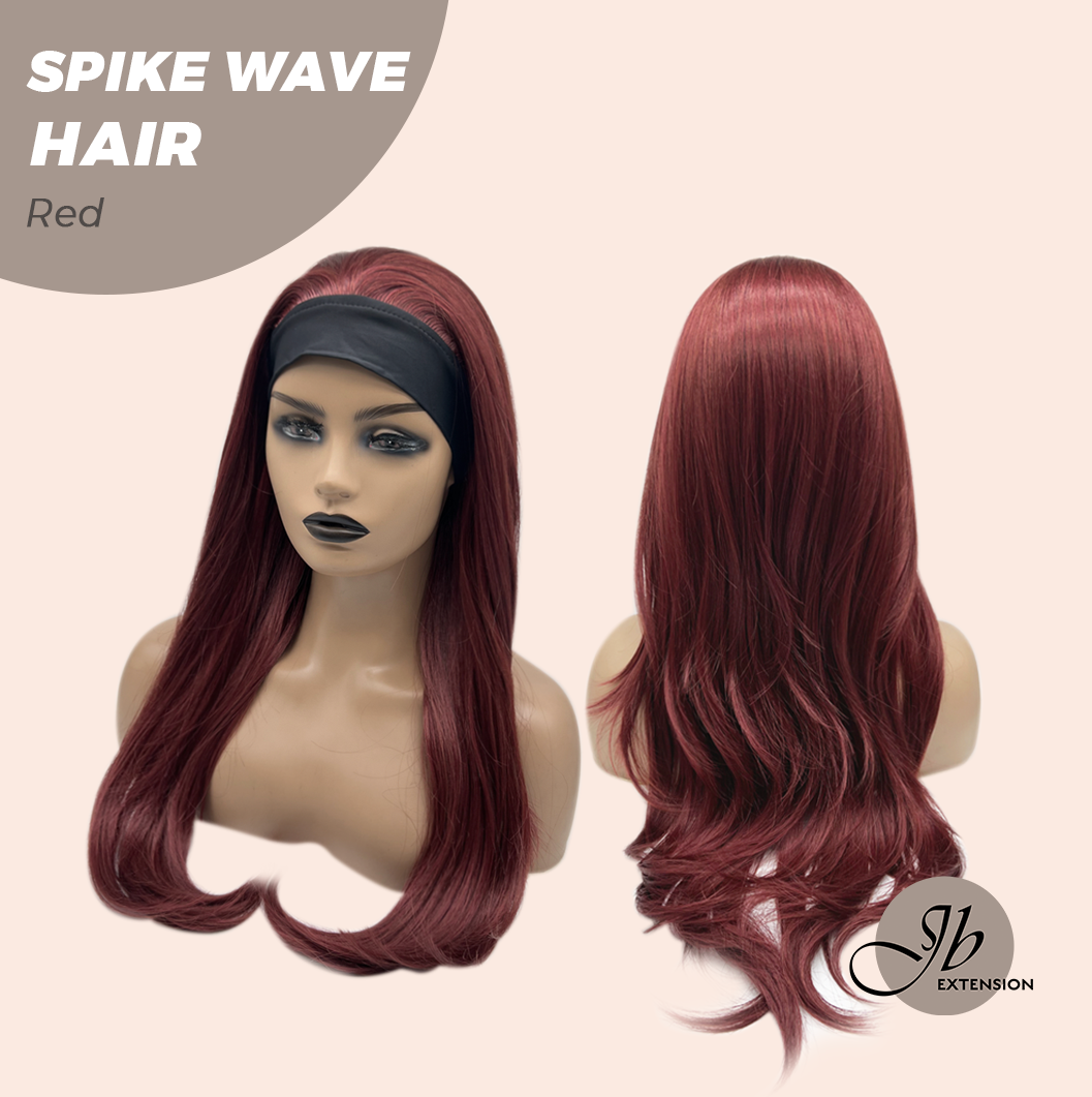 JBEXTENSION 24 Inches Long Wave Red Headband Wig SPIKE WAVE - RED