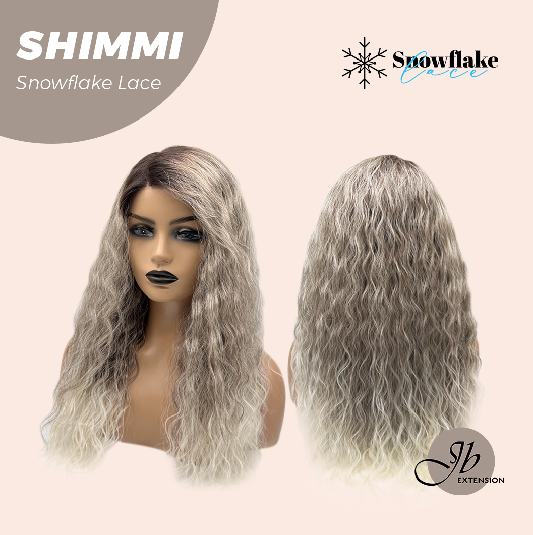 [FINAL SALE] JBEXTENSION 21 Inches Ash Grey Deep Curly Pre-Cut Side Part Snowflake Lace Frontlace Glueless Wig SHIMMI【BENDY EAR TABS】