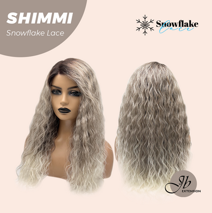 [FINAL SALE] JBEXTENSION 21 Inches Ash Grey Deep Curly Pre-Cut Side Part Snowflake Lace Frontlace Glueless Wig SHIMMI【BENDY EAR TABS】