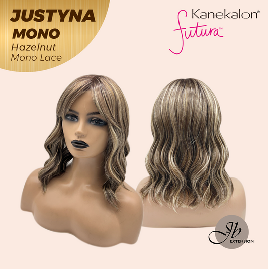 JBEXTENSION JUSTYNA MONO Monofilament Handmade Wig 6X5 Full Monofilament Hand Tied Top Wig 13 Inches Hazelnut Mono Lace Wig with Anti-slip Silicone Strips Glueless Wig JUSTYNA MONO - HAZELNUT【BENDY EAR TABS】