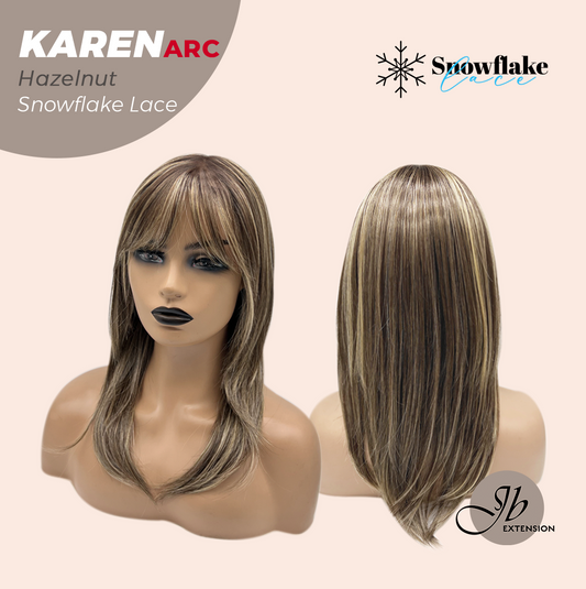 [PRE-ORDER] JBEXTENSION 18 Inches Hazelnut Pre-Cut Arc Snowflake Lace Frontlace Glueless Wig KAREN HAZELNUT【BENDY EAR TABS】