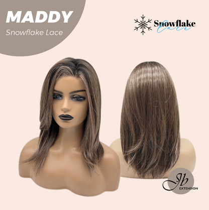 [FINAL SALE] JBEXTENSION 18 Inches Pine Cones Pre-Cut Snowflake Lace Frontlace Glueless Wig MADDY SNOWFLAKE【PERMATEASE】【BENDY EAR TABS】- M/L
