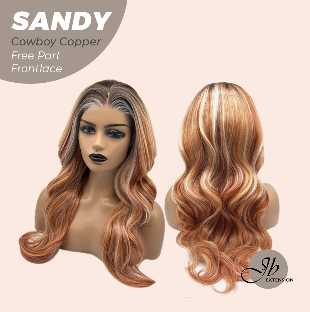 [FINAL SALE] JBEXTENSION 24 Inches Cowboy Copper Curly 13X6 Lace Free Part Frontlace Glueless Wig SANDY COWBOY COPPER