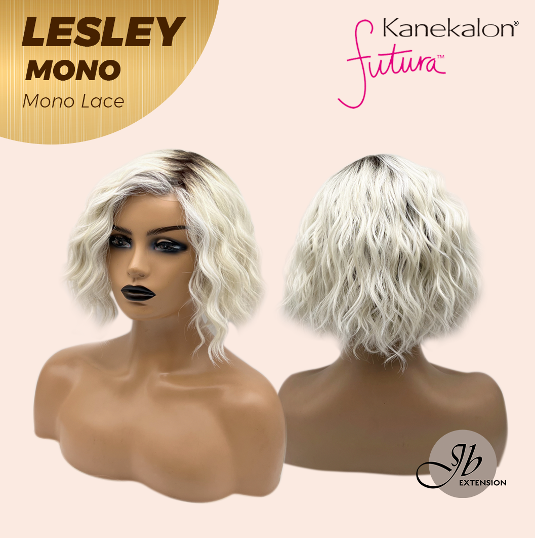 [FINAL SALE] JBEXTENSION LESLEY MONO Monofilament Handmade Wig 6X5 Full Monofilament Hand Tied Top Wig 10 Inches Silver Curly Mono Lace Wig With Anti-slip Silicone Strips Glueless Wig LESLEY MONO【BENDY EAR TABS】