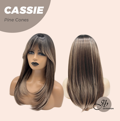 JBEXTENSION 19 Inches Long Pine Cones Wig with Bangs CASSIE PINE CONES