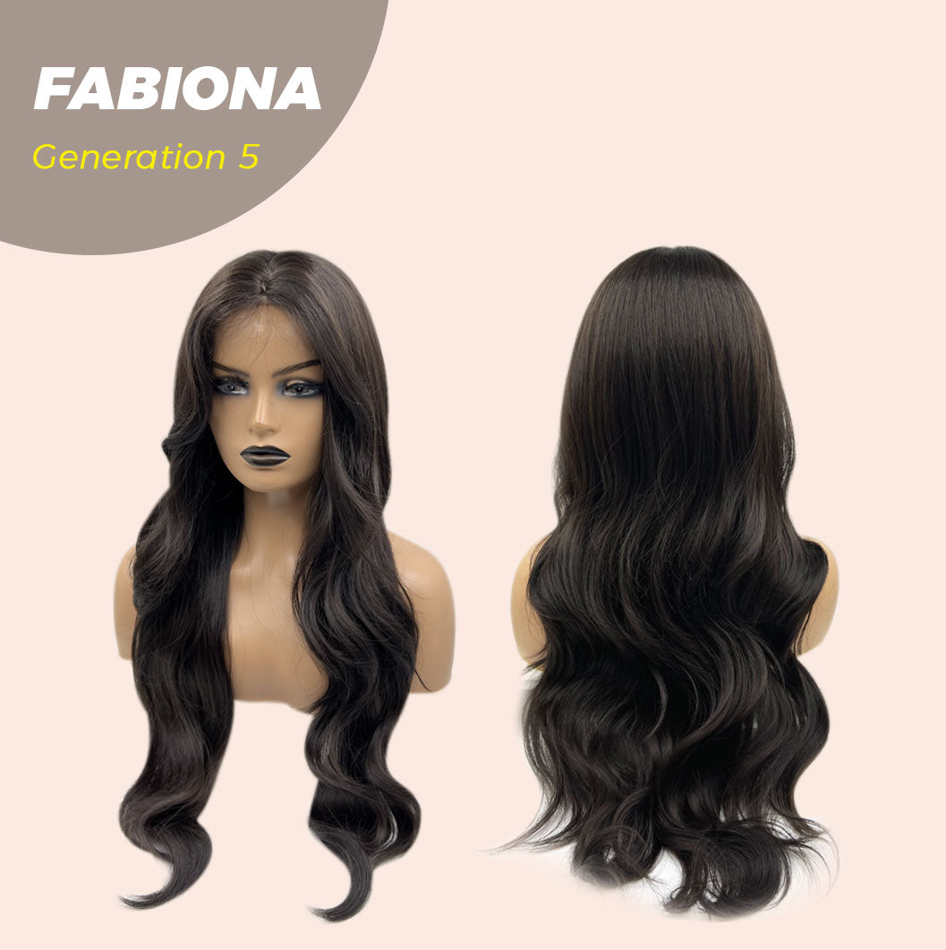 JBEXTENSION GENERATION FIVE 28 Inches Tea Black Darkest Brown Curly Wig FABIONA