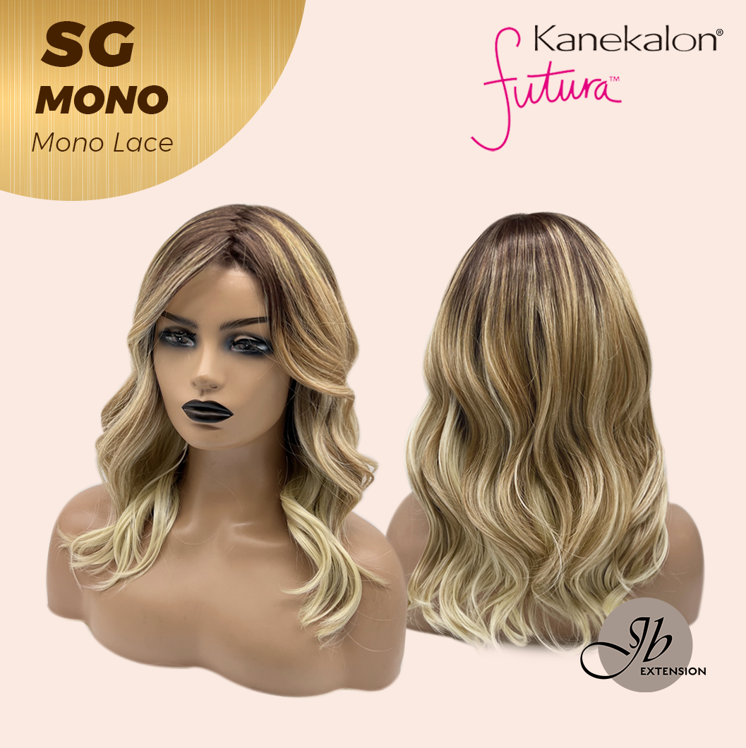 [FINAL SALE] JBEXTENSION SG MONO Monofilament Handmade Wig 6X5 Full Monofilament Hand Tied Top Wig 15 Inches Sunset Blonde Mono Lace Wig With Anti-slip Silicone Strips Glueless Wig SG MONO【BENDY EAR TABS】