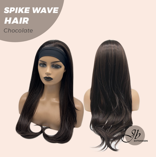 JBEXTENSION 24 Inches Long Wave Chocolate Headband Wig SPIKE WAVE - CHOCOLATE