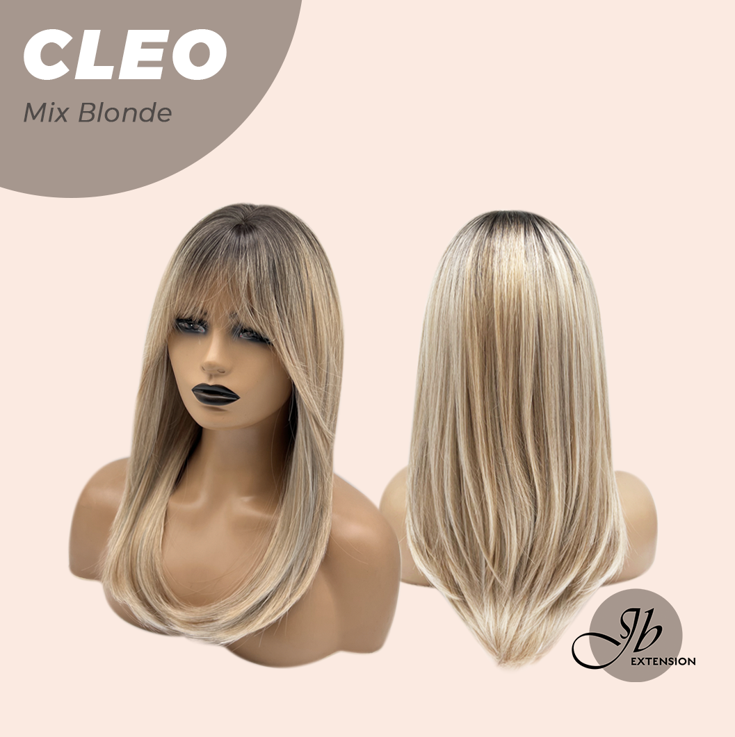 JBEXTENSION 20 Inches Mix Blonde Wig with Bangs CLEO MIX BLONDE